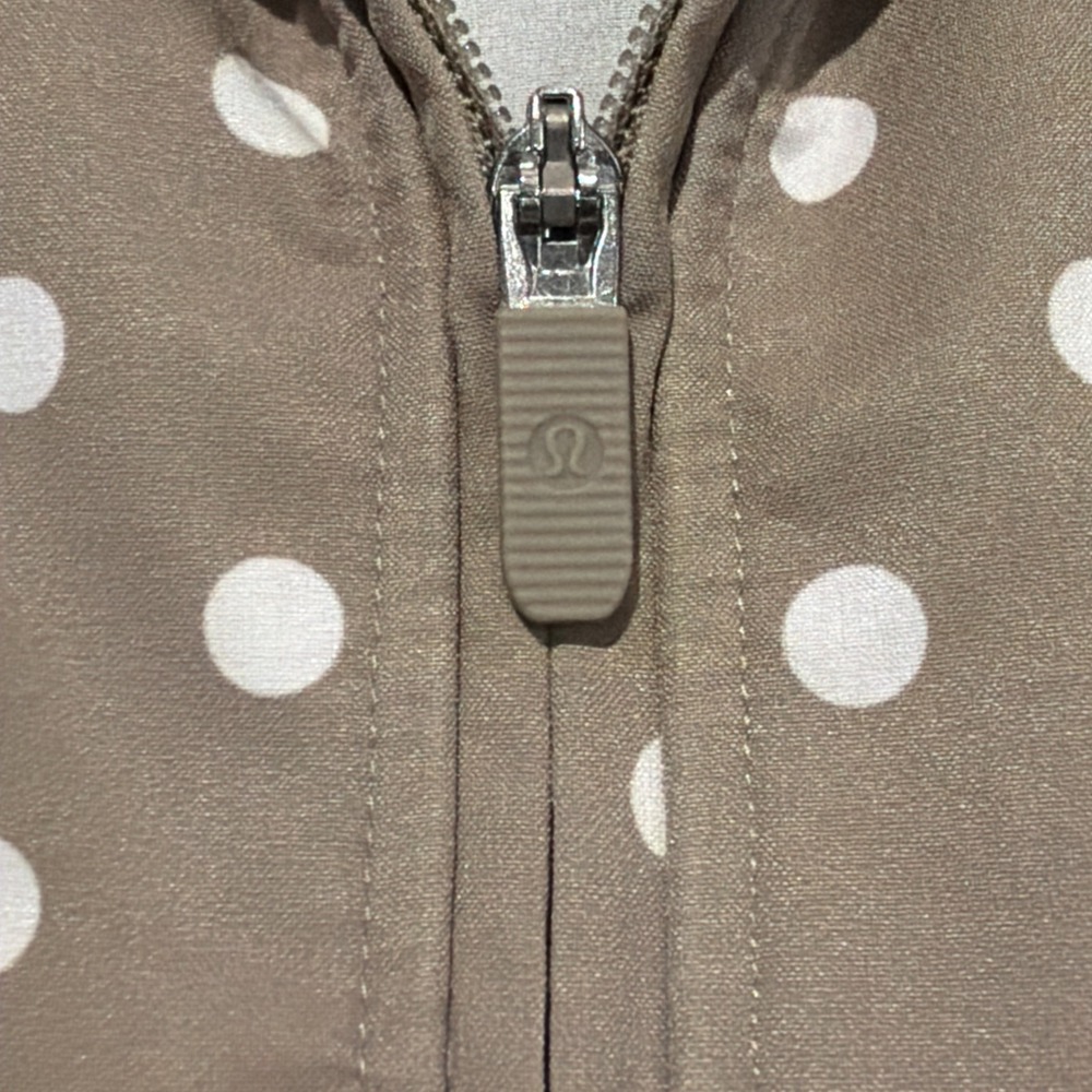 Lululemon Adapted State Track Jacket Polka Dot Relaxed Fit Lightweight Size 14
